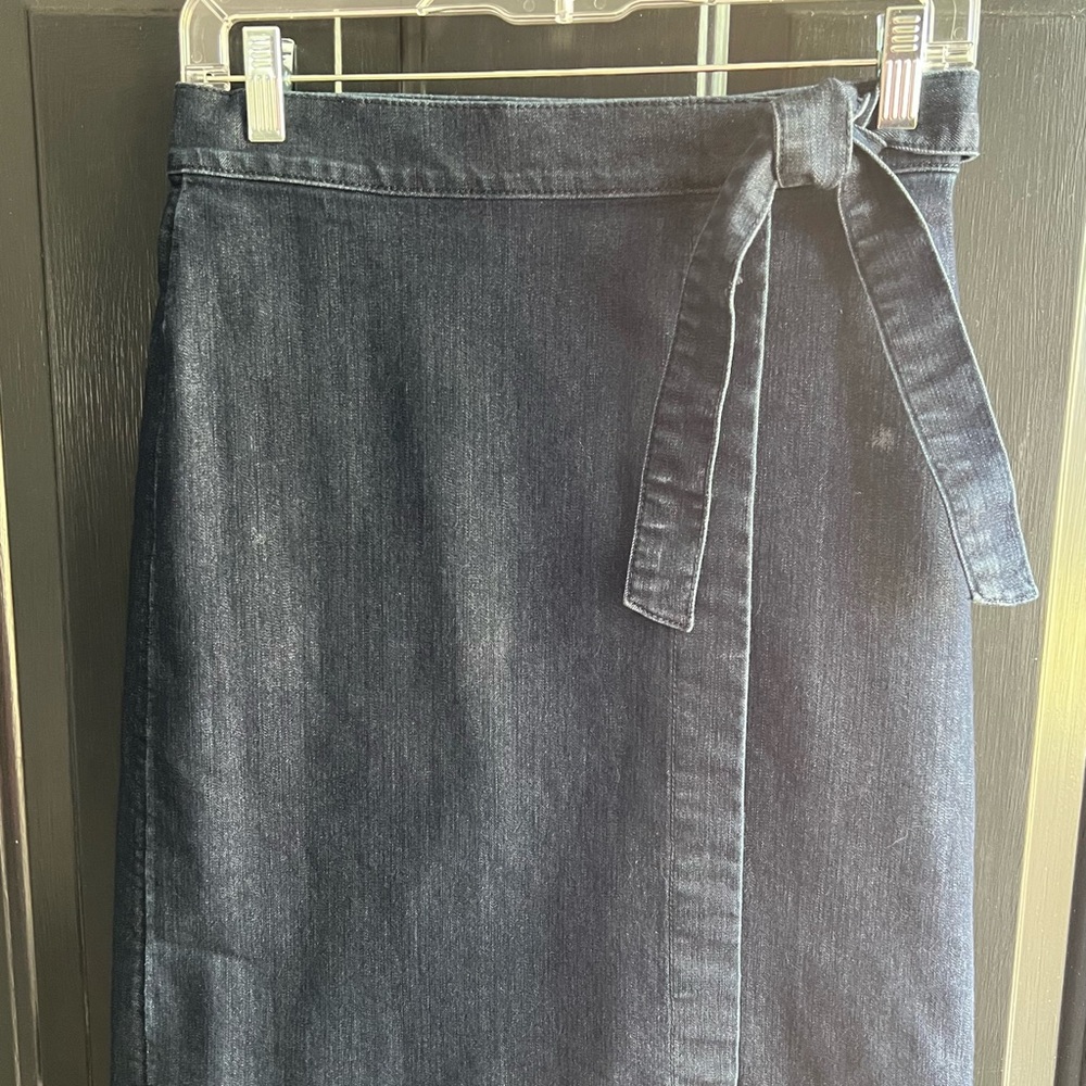 LOFT Dark Blue Wrap Skirt